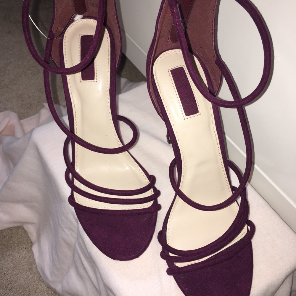 Strappy Purple Heels